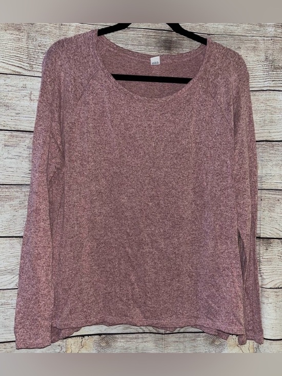 Old Navy Tops - 🤎3/$10 Old Navy Women's Heathered Pink Long Sleeve Tee